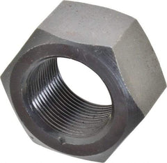 Value Collection - 1-1/2 - 12 UNF Steel Right Hand Hex Nut - 2-1/4" Across Flats, 1-9/32" High, Uncoated - Best Tool & Supply