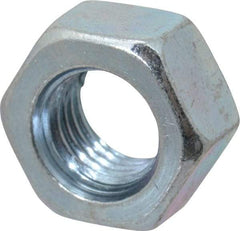 Value Collection - 5/16-24 UNF Steel Right Hand Hex Nut - 1/2" Across Flats, 17/64" High, Zinc-Plated Finish - Best Tool & Supply