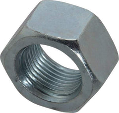 Value Collection - 7/8-14 UN Steel Right Hand Hex Nut - 1-5/16" Across Flats, 3/4" High, Zinc-Plated Finish - Best Tool & Supply