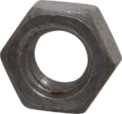 Value Collection - 7/16-14 UNC Steel Right Hand Hex Nut - 11/16" Across Flats, 3/8" High, Uncoated - Best Tool & Supply