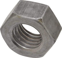 Value Collection - 9/16-12 UN Steel Right Hand Hex Nut - 7/8" Across Flats, 31/64" High, Uncoated - Best Tool & Supply