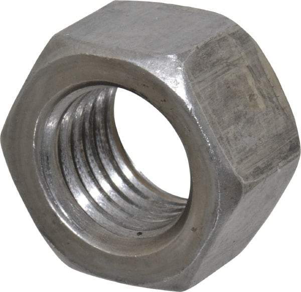 Value Collection - 7/8-9 UN Steel Right Hand Hex Nut - 1-5/16" Across Flats, 3/4" High, Uncoated - Best Tool & Supply