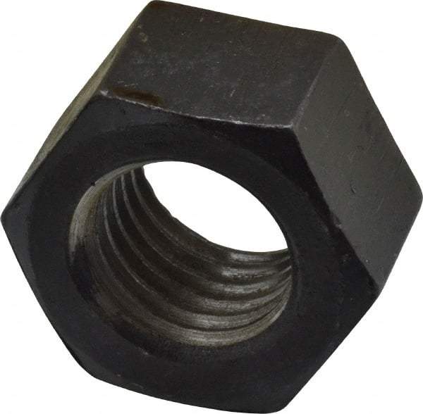 Value Collection - 1-1/8 - 7 UNC Steel Right Hand Hex Nut - 1-11/16" Across Flats, 31/32" High, Uncoated - Best Tool & Supply