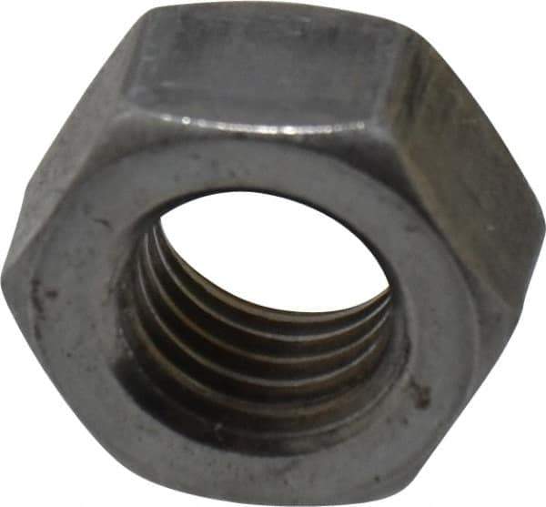 Value Collection - 5/16-24 UNF Steel Right Hand Hex Nut - 1/2" Across Flats, 0.2656" High, Uncoated - Best Tool & Supply