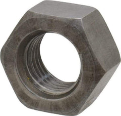 Value Collection - 7/16-20 UN Steel Right Hand Hex Nut - 11/16" Across Flats, 3/8" High, Uncoated - Best Tool & Supply