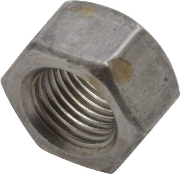 Value Collection - 1/2-20 UNF Steel Right Hand Hex Nut - 3/4" Across Flats, 7/16" High, Zinc Clear Finish - Best Tool & Supply