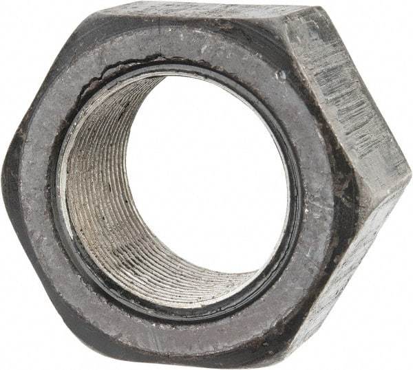 Value Collection - 1-5/8 - 12 UN Steel Right Hand Hex Nut - 2-7/16" Across Flats, 1-25/64" High, Uncoated - Best Tool & Supply