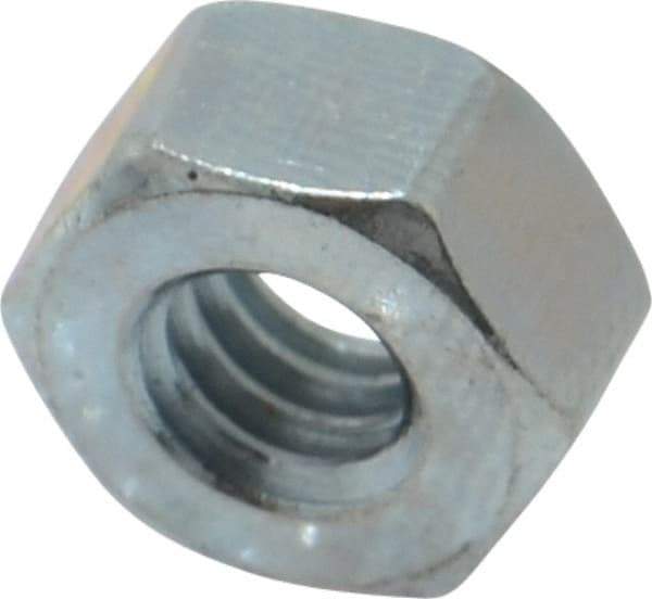 Value Collection - 1/4-20 UNC Steel Left Hand Hex Nut - 7/16" Across Flats, 7/32" High, Uncoated - Best Tool & Supply