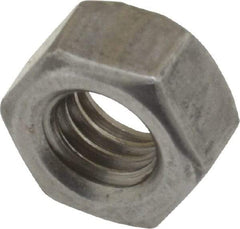 Value Collection - 5/16-18 UNC Steel Left Hand Hex Nut - 1/2" Across Flats, 17/64" High, Uncoated - Best Tool & Supply