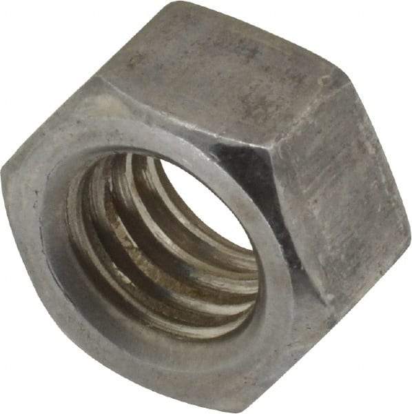 Value Collection - 3/8-16 UNC Steel Left Hand Hex Nut - 9/16" Across Flats, 21/64" High, Uncoated - Best Tool & Supply