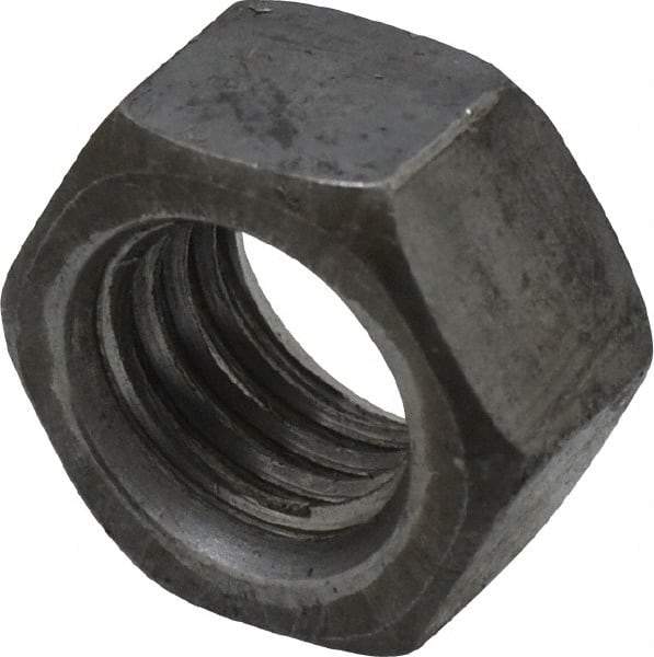 Value Collection - 5/8-11 UNC Steel Left Hand Hex Nut - 15/16" Across Flats, 35/64" High, Uncoated - Best Tool & Supply