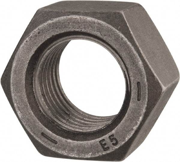 Value Collection - 1-1/4 - 7 UNC Steel Left Hand Hex Nut - 1-7/8" Across Flats, 1-1/16" High, Uncoated - Best Tool & Supply