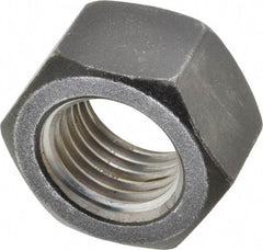 Value Collection - 1-1/2 - 6 UNC Steel Left Hand Hex Nut - 2-1/4" Across Flats, 1-9/32" High, Uncoated - Best Tool & Supply