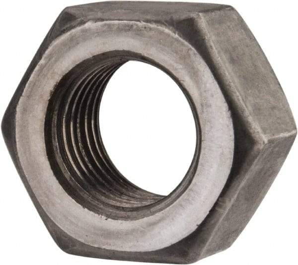 Value Collection - 7/16-20 UNF Steel Left Hand Hex Nut - 11/16" Across Flats, 3/8" High, Uncoated - Best Tool & Supply