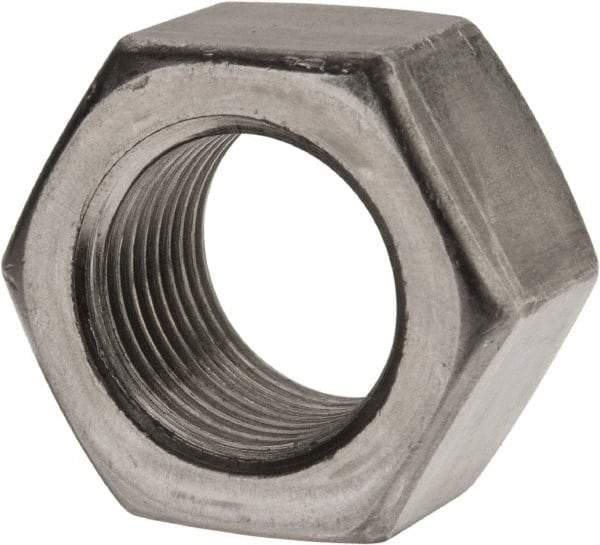 Value Collection - 3/4-16 UNF Steel Left Hand Hex Nut - 1-1/8" Across Flats, 41/64" High, Uncoated - Best Tool & Supply