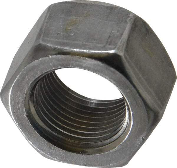 Value Collection - 7/8-14 UNF Steel Left Hand Hex Nut - 1-5/16" Across Flats, 3/4" High, Uncoated - Best Tool & Supply