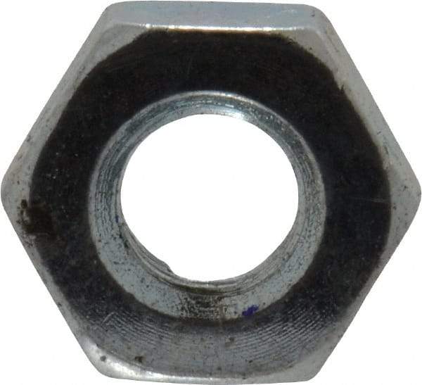 Value Collection - M3x0.50 Steel Right Hand Hex Nut - 5.5mm Across Flats, 2.4mm High, Zinc-Plated Finish - Best Tool & Supply