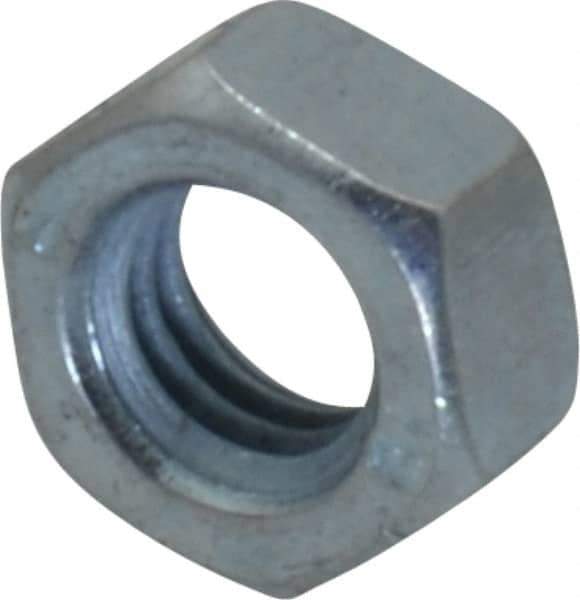 Value Collection - M5x0.80 Metric Coarse Steel Right Hand Hex Nut - 8mm Across Flats, 4mm High, Zinc-Plated Finish - Best Tool & Supply