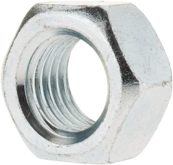 Value Collection - M20x2.50 Steel Right Hand Hex Nut - 30mm Across Flats, 16mm High, Zinc-Plated Finish - Best Tool & Supply