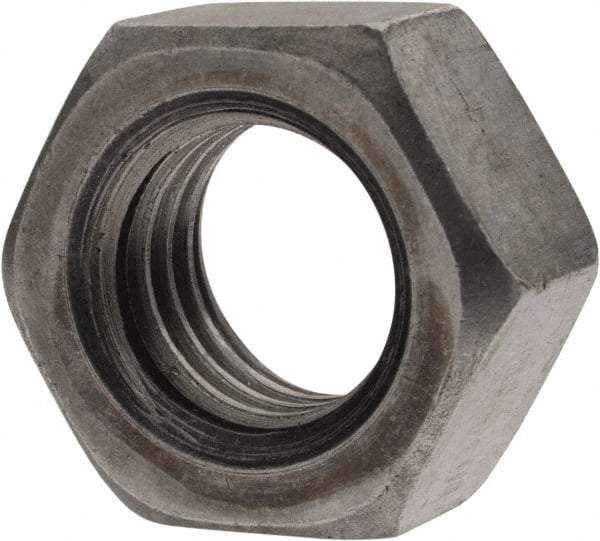 Value Collection - M18x2.50 Steel Right Hand Hex Nut - 27mm Across Flats, 15mm High, Uncoated - Best Tool & Supply