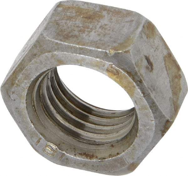 Value Collection - M20x2.50 Steel Right Hand Hex Nut - 30mm Across Flats, 16mm High, Uncoated - Best Tool & Supply