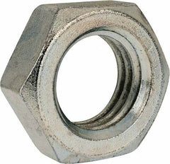 Value Collection - 1-3/8 - 6 UNC Steel Right Hand Hex Jam Nut - 2-1/16" Across Flats, 25/32" High, Zinc Clear Finish - Best Tool & Supply