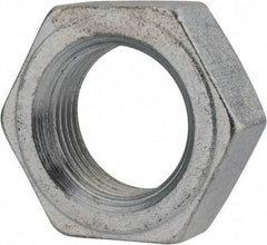 Value Collection - 1-1/8 - 12 UNF Steel Right Hand Hex Jam Nut - 1-11/16" Across Flats, 39/64" High, Zinc Clear Finish - Best Tool & Supply