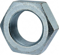 Value Collection - 1-1/2 - 12 UN Steel Right Hand Hex Jam Nut - 2-1/4" Across Flats, 27/32" High, Zinc-Plated Finish - Best Tool & Supply