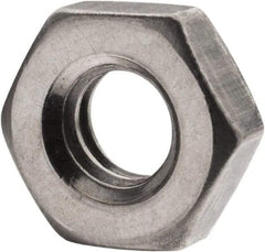 Value Collection - 1/4-20 UNC Steel Left Hand Hex Jam Nut - 7/16" Across Flats, 5/32" High, Uncoated - Best Tool & Supply