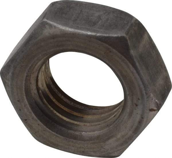 Value Collection - 5/8-11 UNC Steel Left Hand Hex Jam Nut - 15/16" Across Flats, 3/8" High, Uncoated - Best Tool & Supply