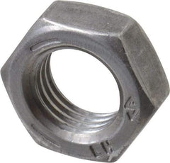 Value Collection - 3/8-24 UNF Steel Left Hand Hex Jam Nut - 9/16" Across Flats, 7/32" High, Uncoated - Best Tool & Supply