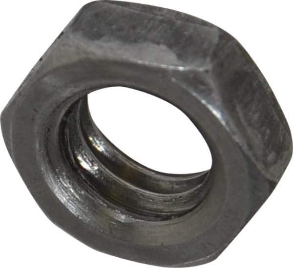 Value Collection - 3/8-16 UNC Steel Right Hand Hex Jam Nut - 9/16" Across Flats, 0.2188" High, Uncoated - Best Tool & Supply