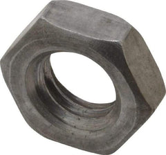 Value Collection - 7/16-14 UNC Steel Right Hand Hex Jam Nut - 11/16" Across Flats, 1/4" High, Uncoated - Best Tool & Supply