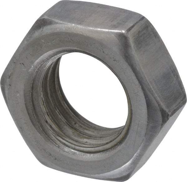 Value Collection - 1/2-13 UNC Steel Right Hand Hex Jam Nut - 3/4" Across Flats, 5/16" High, Uncoated - Best Tool & Supply