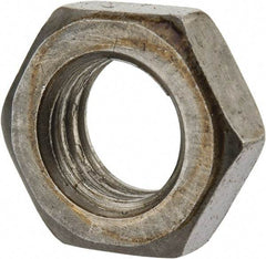 Value Collection - 9/16-12 UNC Steel Right Hand Hex Jam Nut - 7/8" Across Flats, 5/16" High, Uncoated - Best Tool & Supply