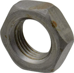 Value Collection - 9/16-18 UN Steel Right Hand Hex Jam Nut - 7/8" Across Flats, 5/16" High, Uncoated - Best Tool & Supply