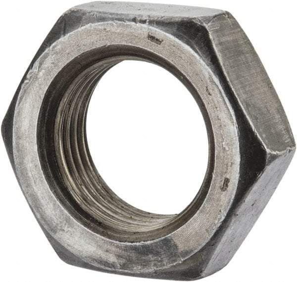 Value Collection - 7/8-14 UN Steel Right Hand Hex Jam Nut - 1-5/16" Across Flats, 31/64" High, Uncoated - Best Tool & Supply