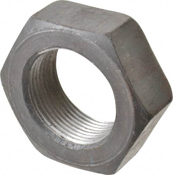 Value Collection - 1-1/2 - 12 UNF Steel Right Hand Hex Jam Nut - 2-1/4" Across Flats, 27/32" High, Uncoated - Best Tool & Supply