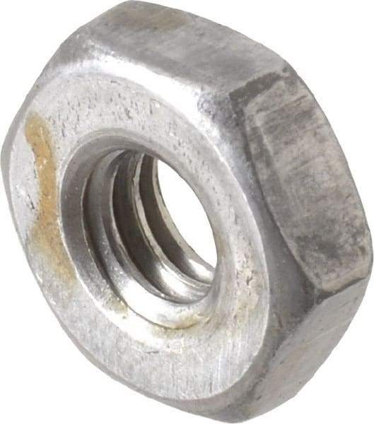 Value Collection - 1/4-20 UNC Steel Right Hand Heavy Hex Jam Nut - 1/2" Across Flats, 11/64" High, Uncoated, 2B Class of Fit - Best Tool & Supply