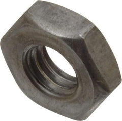 Value Collection - 3/8-16 UNC Steel Right Hand Heavy Hex Jam Nut - 11/16" Across Flats, 15/64" High, Uncoated, 2B Class of Fit - Best Tool & Supply