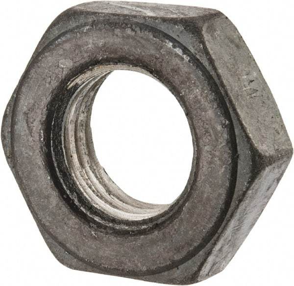 Value Collection - 7/8-9 UNC Steel Right Hand Heavy Hex Jam Nut - 1-7/16" Across Flats, 31/64" High, Uncoated, 2B Class of Fit - Best Tool & Supply