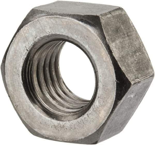 Value Collection - 9/16-12 UNC Steel Right Hand Heavy Hex Nut - 15/16" Across Flats, 35/64" High, Uncoated, 2B Class of Fit - Best Tool & Supply