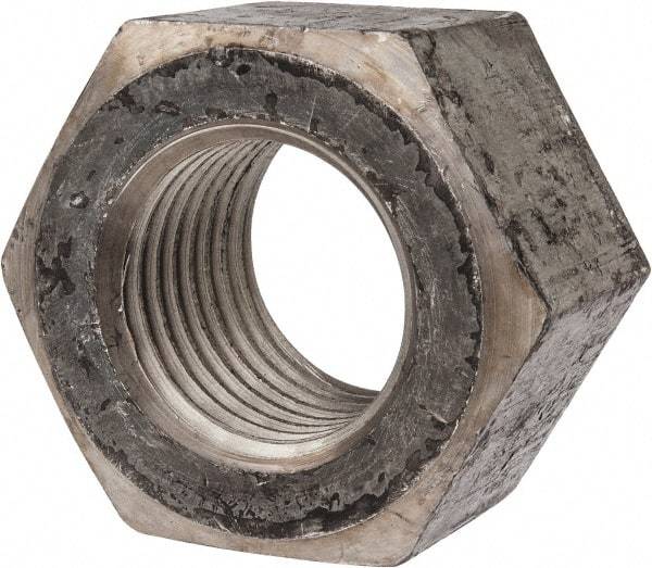 Value Collection - 2 - 4-1/2 UNC Steel Right Hand Heavy Hex Nut - 3-1/8" Across Flats, 1-31/32" High, Uncoated - Best Tool & Supply