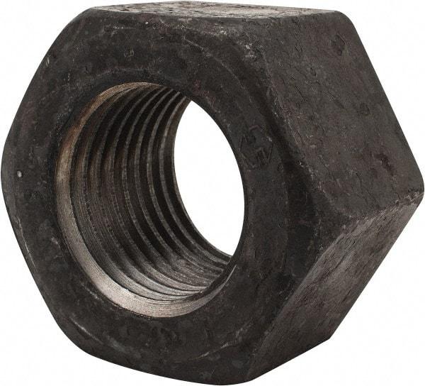 Value Collection - 2-1/2 - 4 UNC Steel Right Hand Heavy Hex Nut - 3-7/8" Across Flats, 2-29/64" High, Uncoated, 2B Class of Fit - Best Tool & Supply