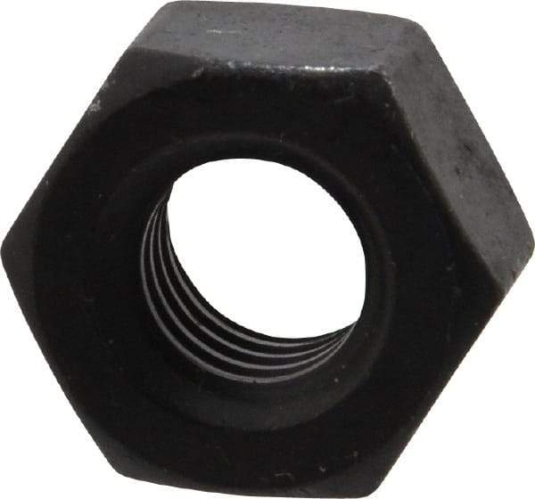 Value Collection - 7/16-14 UNC Steel Right Hand Heavy Hex Nut - 3/4" Across Flats, 27/64" High, Uncoated, 2B Class of Fit - Best Tool & Supply