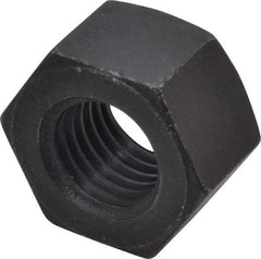 Value Collection - 7/8-9 UNC Steel Right Hand Heavy Hex Nut - 1-7/16" Across Flats, 55/64" High, Uncoated, 2B Class of Fit - Best Tool & Supply