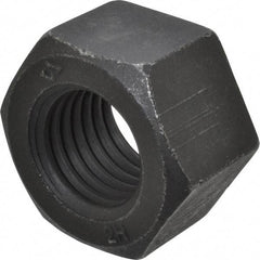 Value Collection - 1-8 UNC Steel Right Hand Heavy Hex Nut - 1-5/8" Across Flats, 63/64" High, Uncoated, 2B Class of Fit - Best Tool & Supply