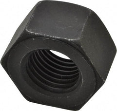 Value Collection - 1-1/8 - 8 UN Steel Right Hand Heavy Hex Nut - 1-13/16" Across Flats, 1-7/64" High, Uncoated, 2B Class of Fit - Best Tool & Supply