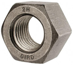 Value Collection - 1-1/2 - 6 UNC Steel Right Hand Heavy Hex Nut - 2-3/8" Across Flats, 1-15/32" High, Uncoated, 2B Class of Fit - Best Tool & Supply