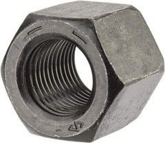 Value Collection - 9/16-18 UNF Steel Right Hand High Hex Nut - 7/8" Across Flats, 49/64" High, Uncoated - Best Tool & Supply